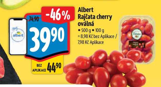   Albert  Rajčata cherry oválná  500 g 