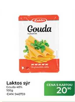 Laktos sýr Gouda 40% 100g 