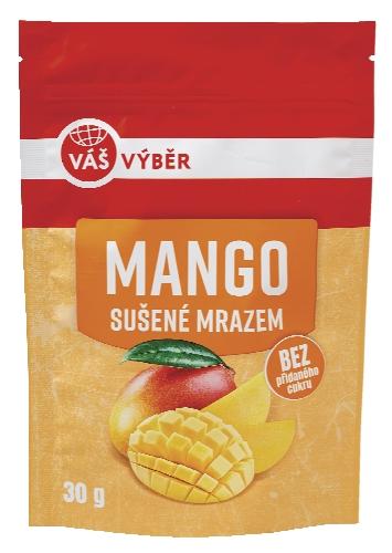 VÁŠ VÝBĚR Mango sušené mrazem, 30 g