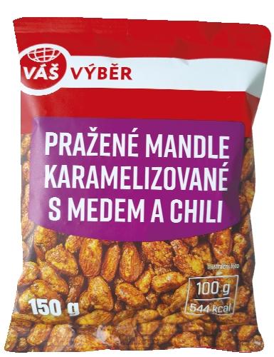 VÁŠ VÝBĚR Mandle s medem a chili, 150 g
