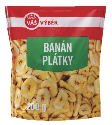 VÁŠ VÝBĚR Banán plátky, 200 g