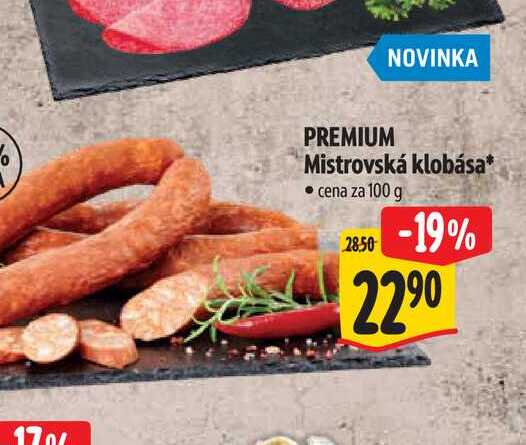   PREMIUM Mistrovská klobása 100 g