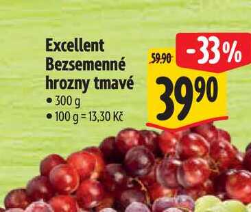 Excellent Bezsemenné hrozny tmavé 300 g  