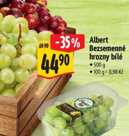 Albert Bezsemenné hrozny bílé 500 g 