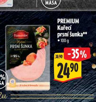   PREMIUM Kuřecí prsní šunka 100 g 