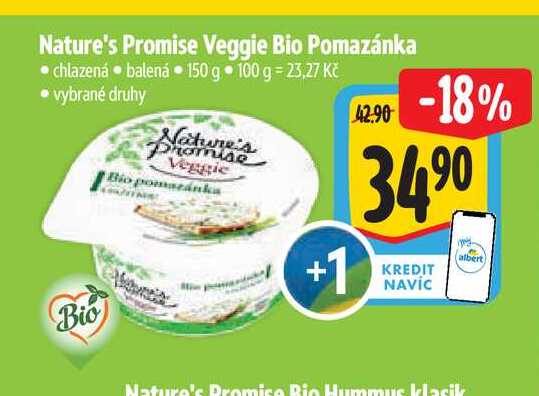 Nature's Promise Veggie Bio Pomazánka 150 g