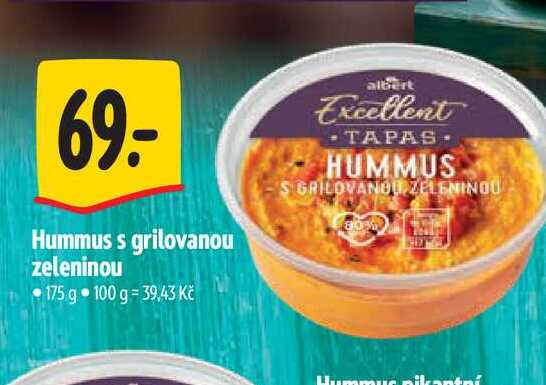Hummus s grilovanou zeleninou 175 g  