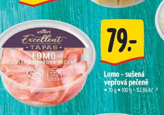   Lomo - sušená vepřová pečeně 70 g  