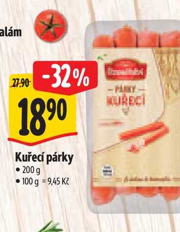   Kuřecí párky  200 g 