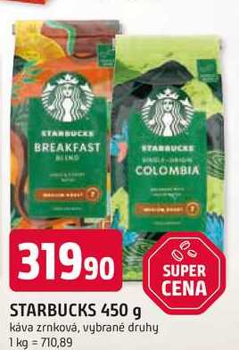 STARBUCKS 450 g káva zrnková