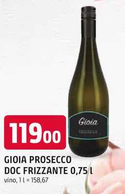 GIOIA PROSECCO DOC FRIZZANTE 0,75 L