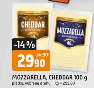 CHEDDAR 100 g plátky