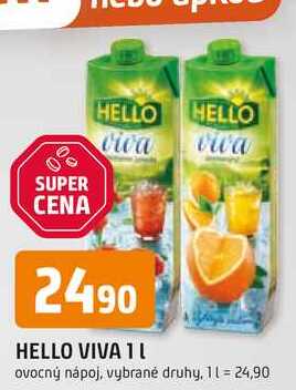 HELLO VIVA 1l ovocný nápoj