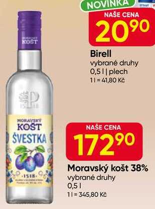 Moravský košt 38% vybrané druhy 0,5l