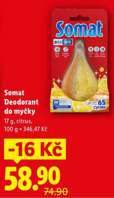 Somat Deodorant do myčky, 17 g