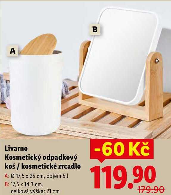 Livarno Kosmetický odpadkový koš/kosmetické zrcadlo 