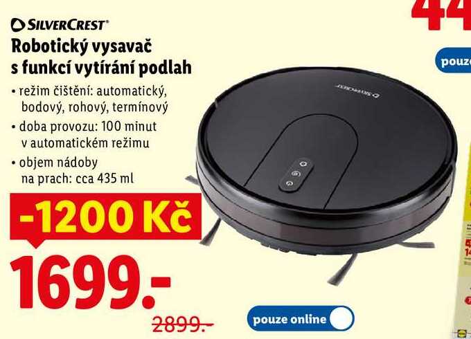 Robotický vysavač s funkcí vytírání podlah 