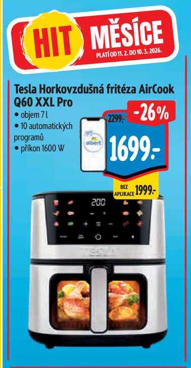 Tesla Horkovzdušná fritéza AirCook Q60 XXL Pro 