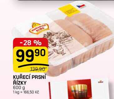 KUŘECÍ PRSNÍ ŘÍZKY 600 g