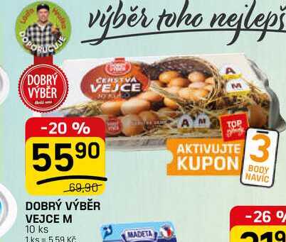 DOBRÝ VÝBĚR VEJCE M 10 ks