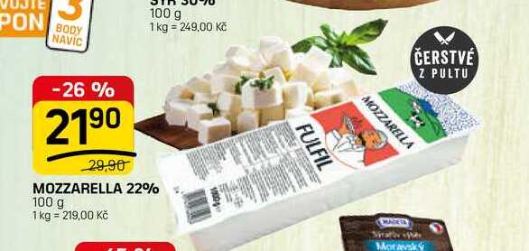 MOZZARELLA 22% 100 g