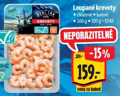 Loupané krevety, 300 g