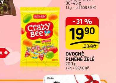 OVOCNÉ PLNĚNÉ ŽELÉ 200 g