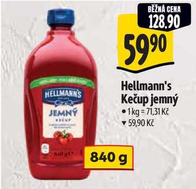 Hellmann's Kečup jemný, 840 g