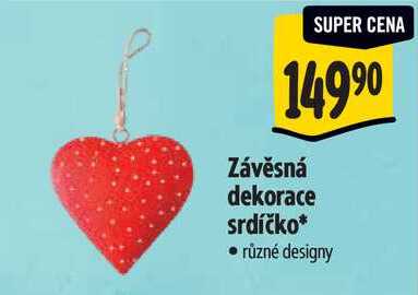 Závěsná dekorace srdíčko