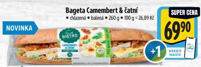 Bageta Camembert & čatní, 260 g