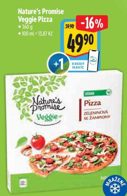 Nature's Promise Veggie Pizza, 360 g