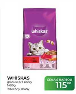 WHISKAS granule pro kočky 1400 g 