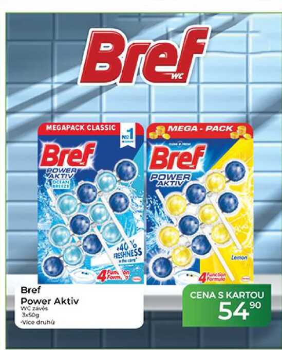 Bref Power Aktiv WC závěs 3x50g 