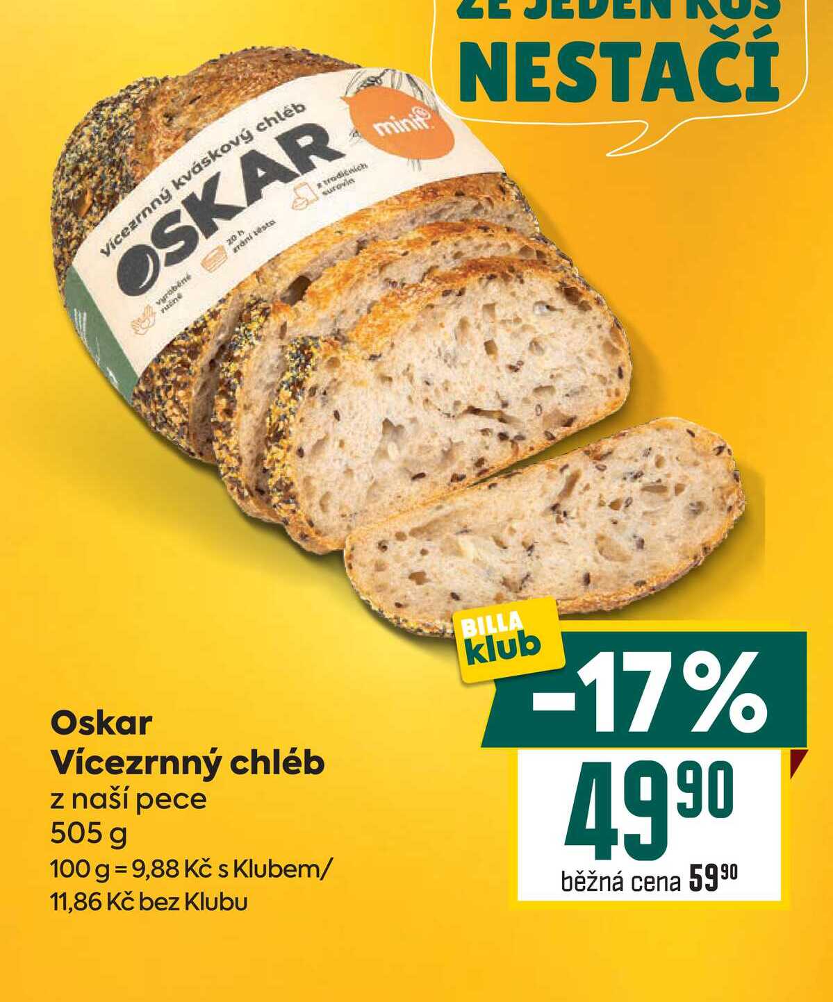 Oskar Vícezrnný chléb z naší pece 505 g