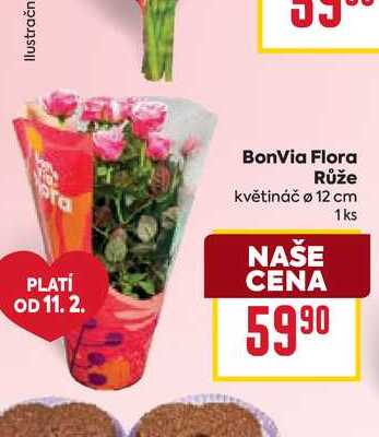 BonVia Flora Růže květináč ø 12 cm 1 ks