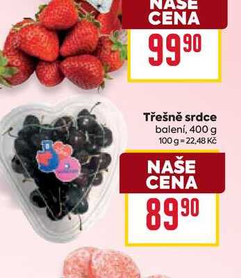 Třešně srdce balení, 400 g 