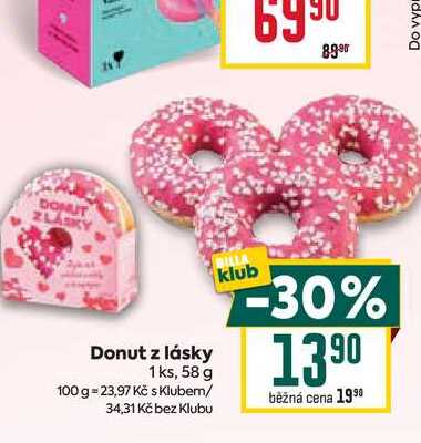 Donut z lásky 1 ks, 58 g 