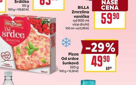 Pizza Od srdce šunková 320 g