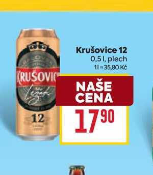 Krušovice 12 0,51, plech
