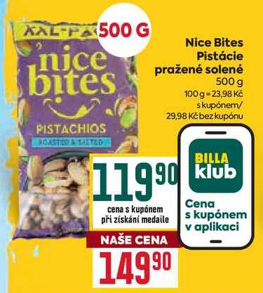 Nice Bites Pistácie pražené solené 500 g 