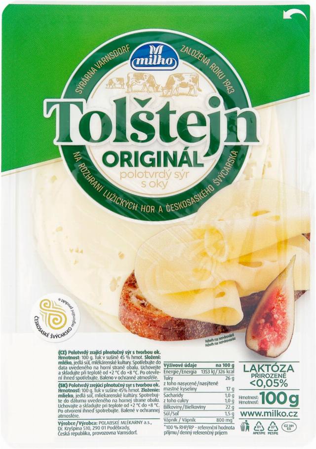 Milko Tolštejn sýr plátky