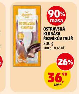 OSTRAVSKÁ KLOBÁSA ŘEZNÍKŮV TALÍŘ, 200 g