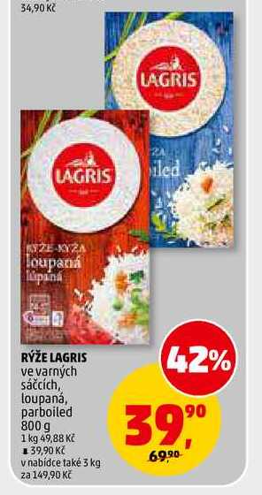 RÝŽE LAGRIS ve varných sáčcích, 800 g 