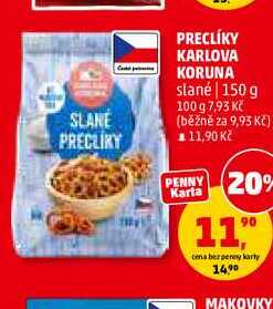 PRECLÍKY KARLOVA KORUNA slané, 150 g
