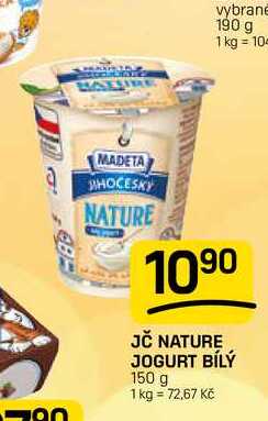 JČ NATURE JOGURT BÍLÝ 150 g 