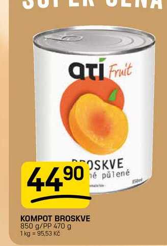 KOMPOT BROSKVE 850 g/PP 470 g 