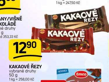 KAKAOVÉ ŘEZY vybrané druhy 50 g 