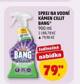 SPREJ NA VODNÍ KÁMEN CILLIT BANG, 900 ml
