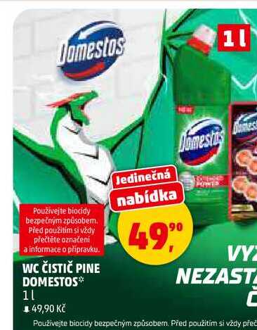 WC ČISTIČ PINE DOMESTOS, 1 l
