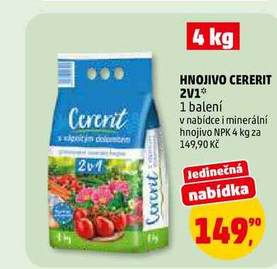 HNOJIVO CERERIT 2V1, 4 kg